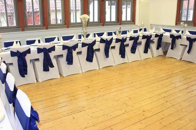 Satin Schleife royalblau